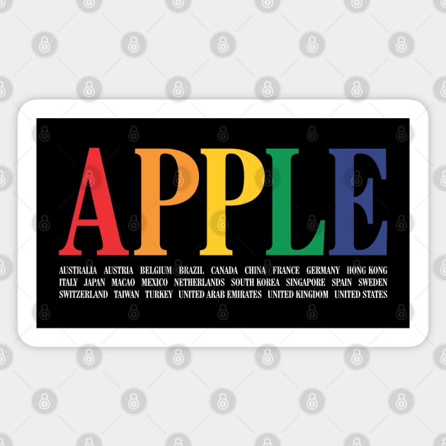 Apple Countries Sticker by JacsonX